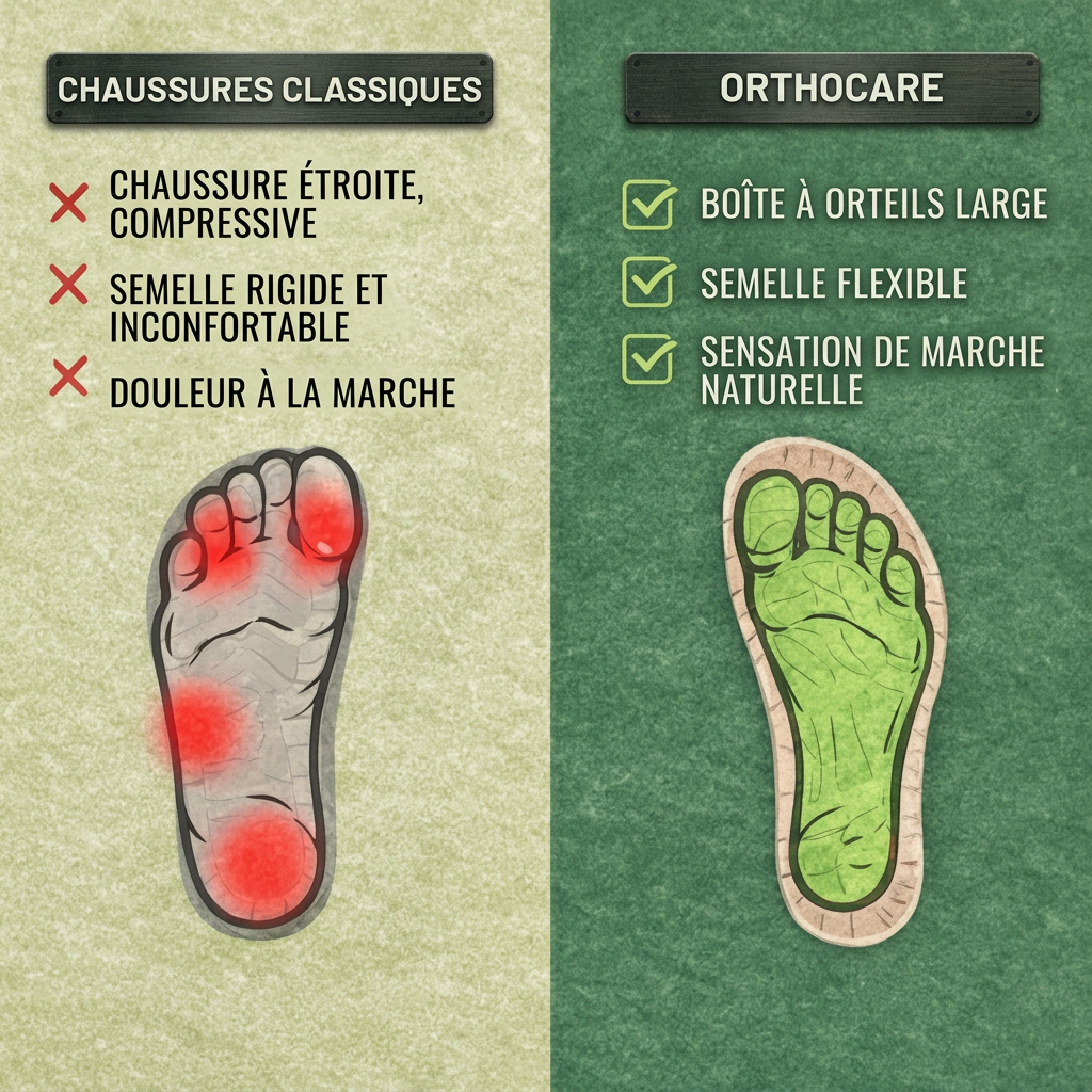 OrthoCare - Chaussures ergonomiques pour soulager la douleur