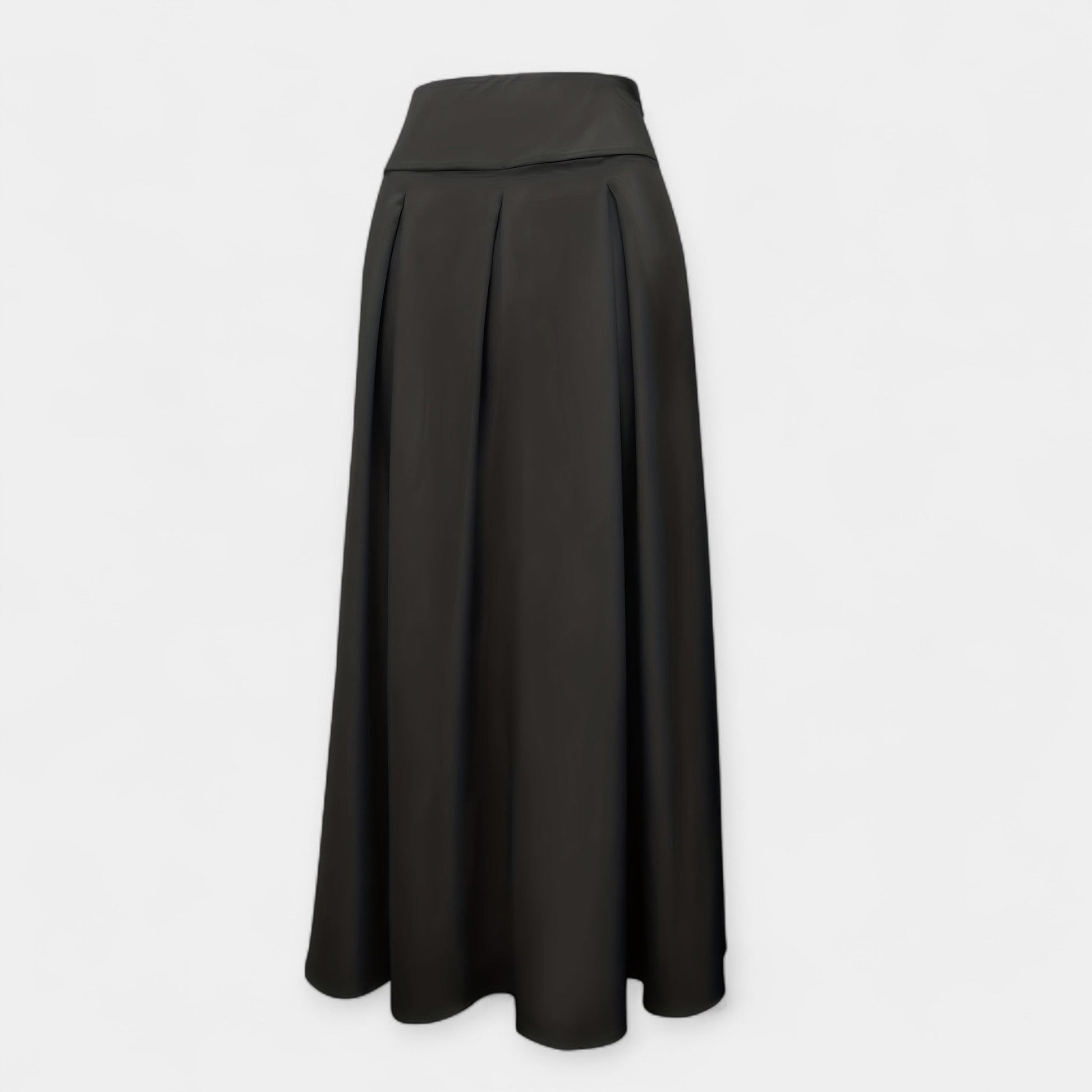 Gonna Maxi Donna | Vita Alta Plissettata & Tasche Laterali