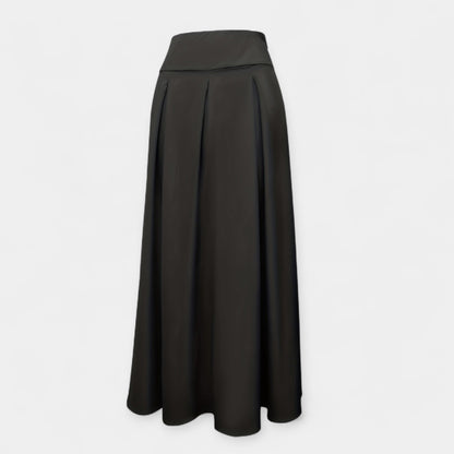 Gonna Maxi Donna | Vita Alta Plissettata & Tasche Laterali