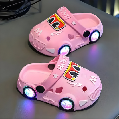 KidVroom - Pantofole LED Per Bambini Con Ruote Luminose e Cinturino