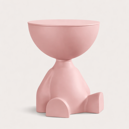 Table d’appoint noire multifonction – design original en résine