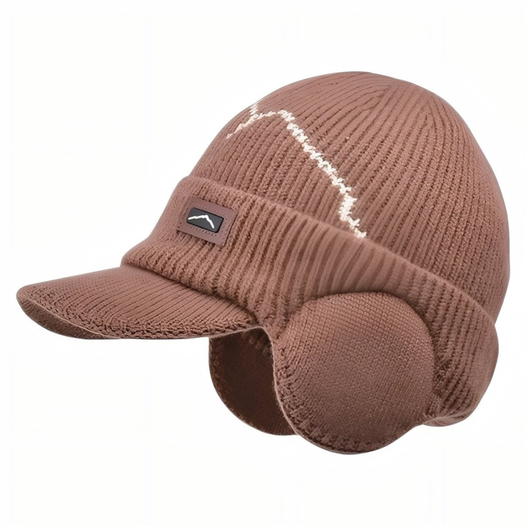 Zimowa czapka dzianinowa z daszkiem i nausznikami – Ciepła i funkcjonalna