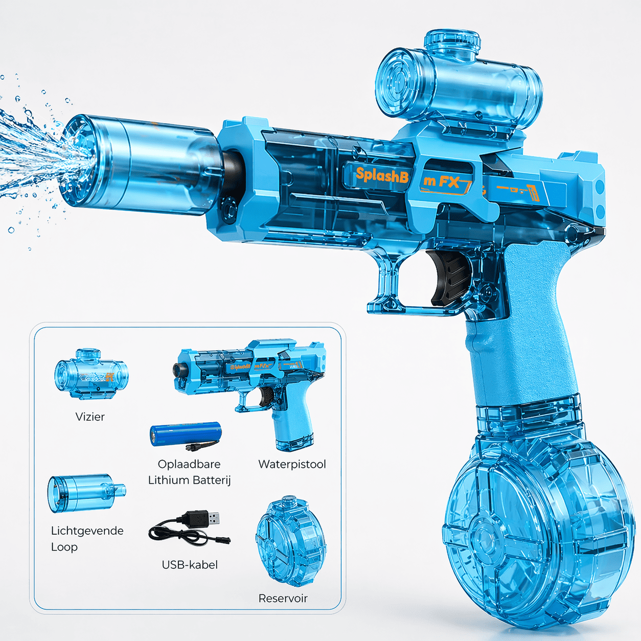 Playbino SplashBlitz - Elektrisch & Automatisch Waterpistool