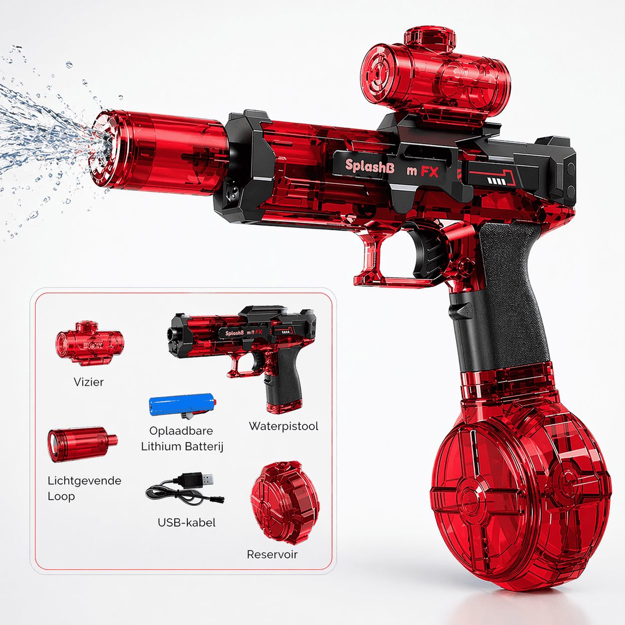Playbino SplashBlitz - Elektrisch & Automatisch Waterpistool