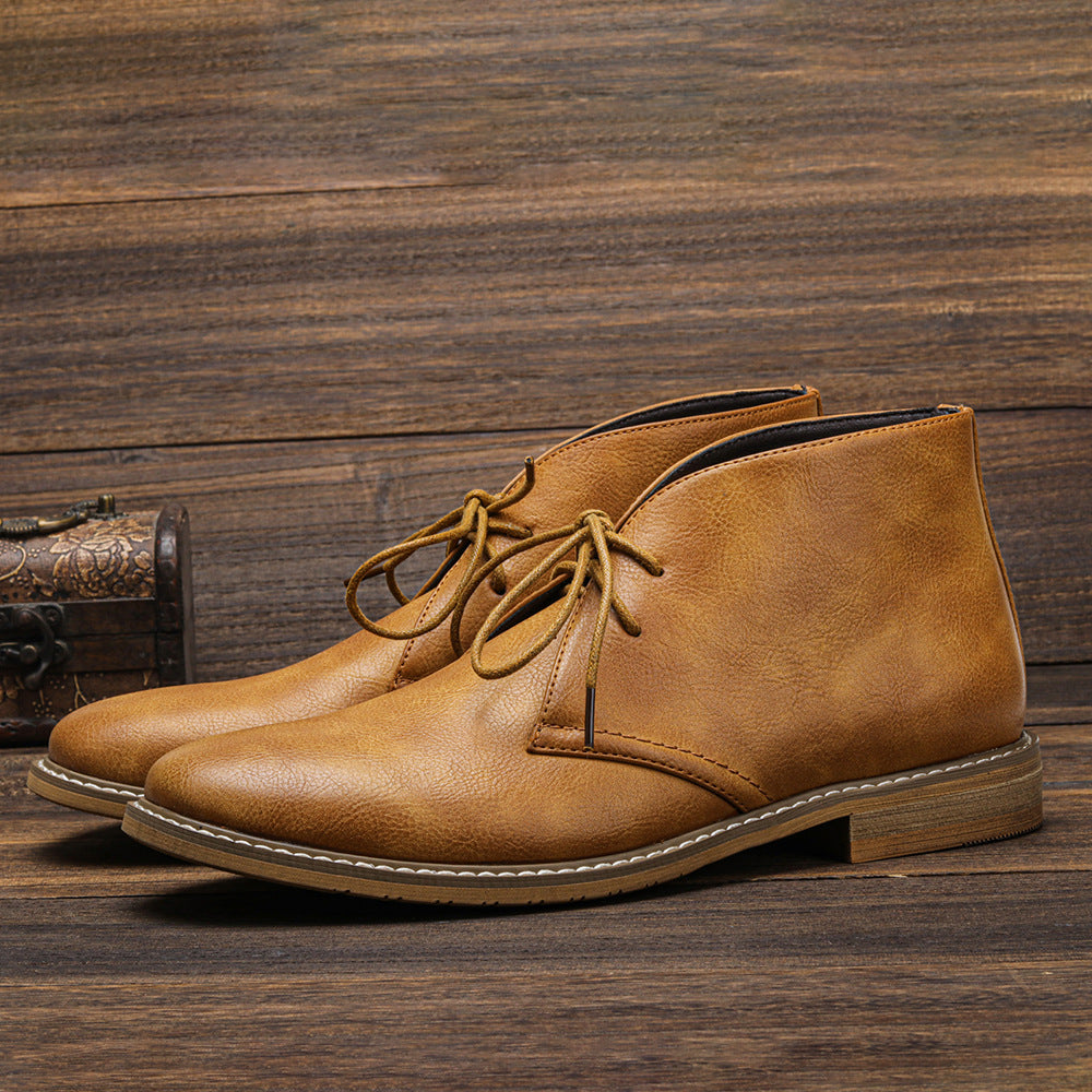 Khaki Herren Lederstiefel