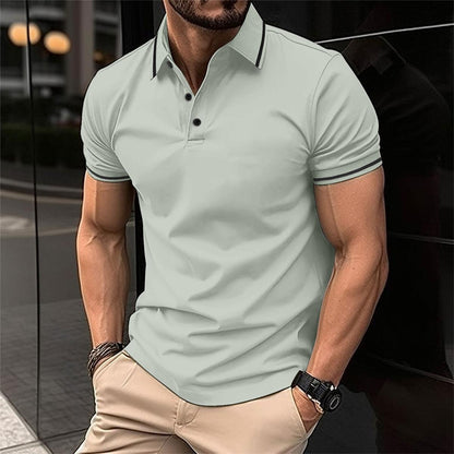 Polohemd Herren | Slim Fit mit Kontraststreifen & Sportlichem Stil