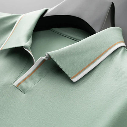Poloshirt Herren | Classic Fit mit Kontrastkragen & Streifendetails