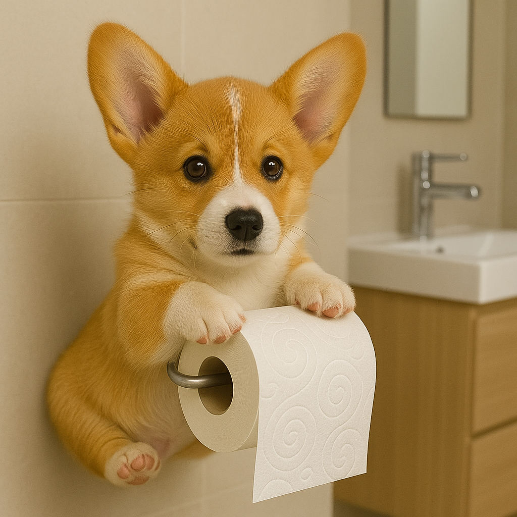 Porte Papier Toilette Mural Original Chiot 5