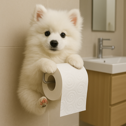 Porte Papier Toilette Mural Original Chiot 8