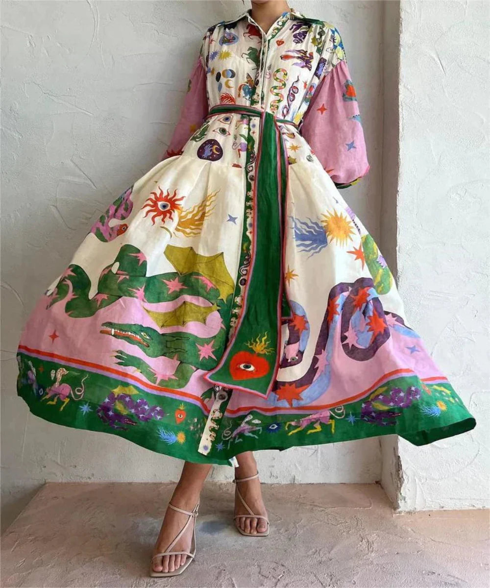 Italian Maxi Shirt Dress for Women