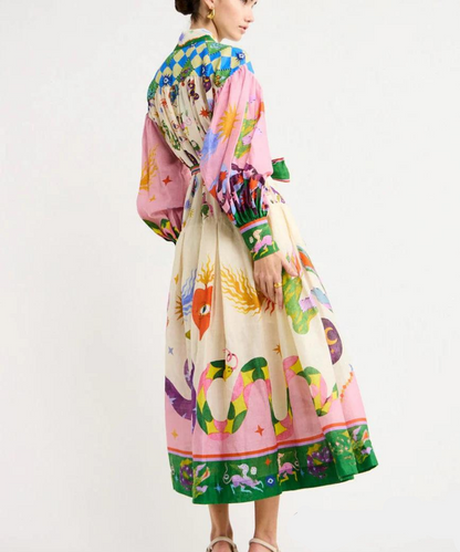 Italian Maxi Shirt Dress for Women