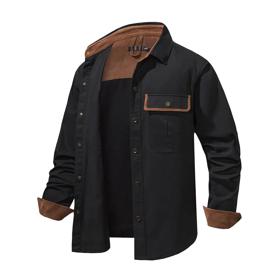 Stylisches Herrenhemd mit kontrastierenden Details – Ruben