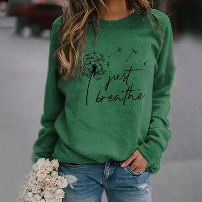 Lena - Klassieke Sweatshirt met Ronde Hals en Lange Mouwen