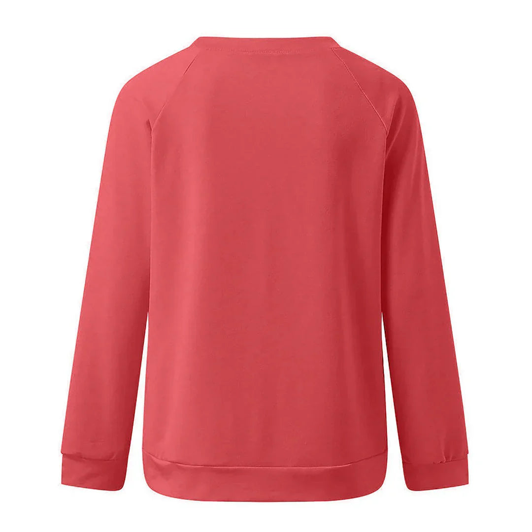 Lena - Klassieke Sweatshirt met Ronde Hals en Lange Mouwen