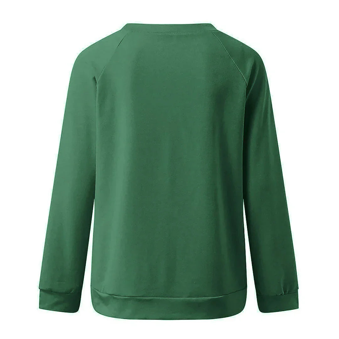 Lena - Klassieke Sweatshirt met Ronde Hals en Lange Mouwen
