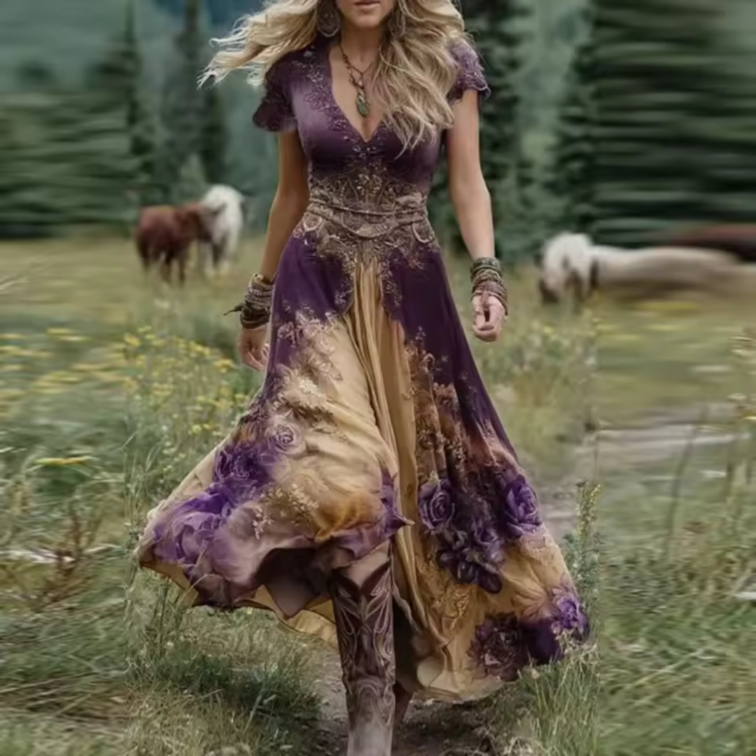 NORAYA - Stylish, vintage-inspired Boho Dress