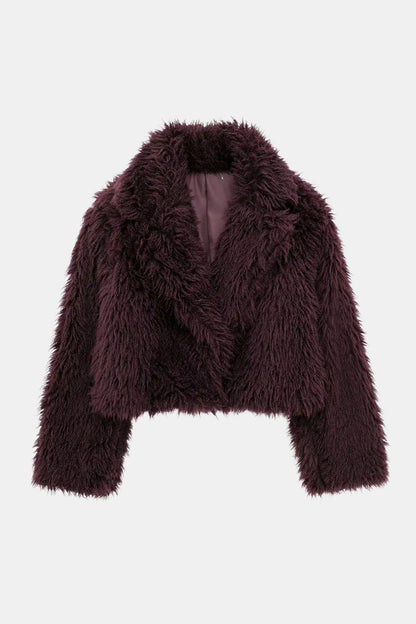 Prymm – Fuzzy Faux Fur Short Coat