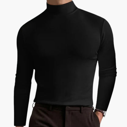 Heren Slim Fit Coltrui met Stretch – Verfijnde Basislaag