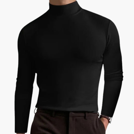Heren Slim Fit Coltrui met Stretch – Verfijnde Basislaag