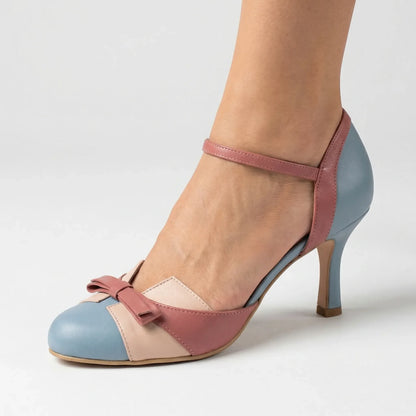 Pumps dames | Elegante hakken met enkelbandje en strik