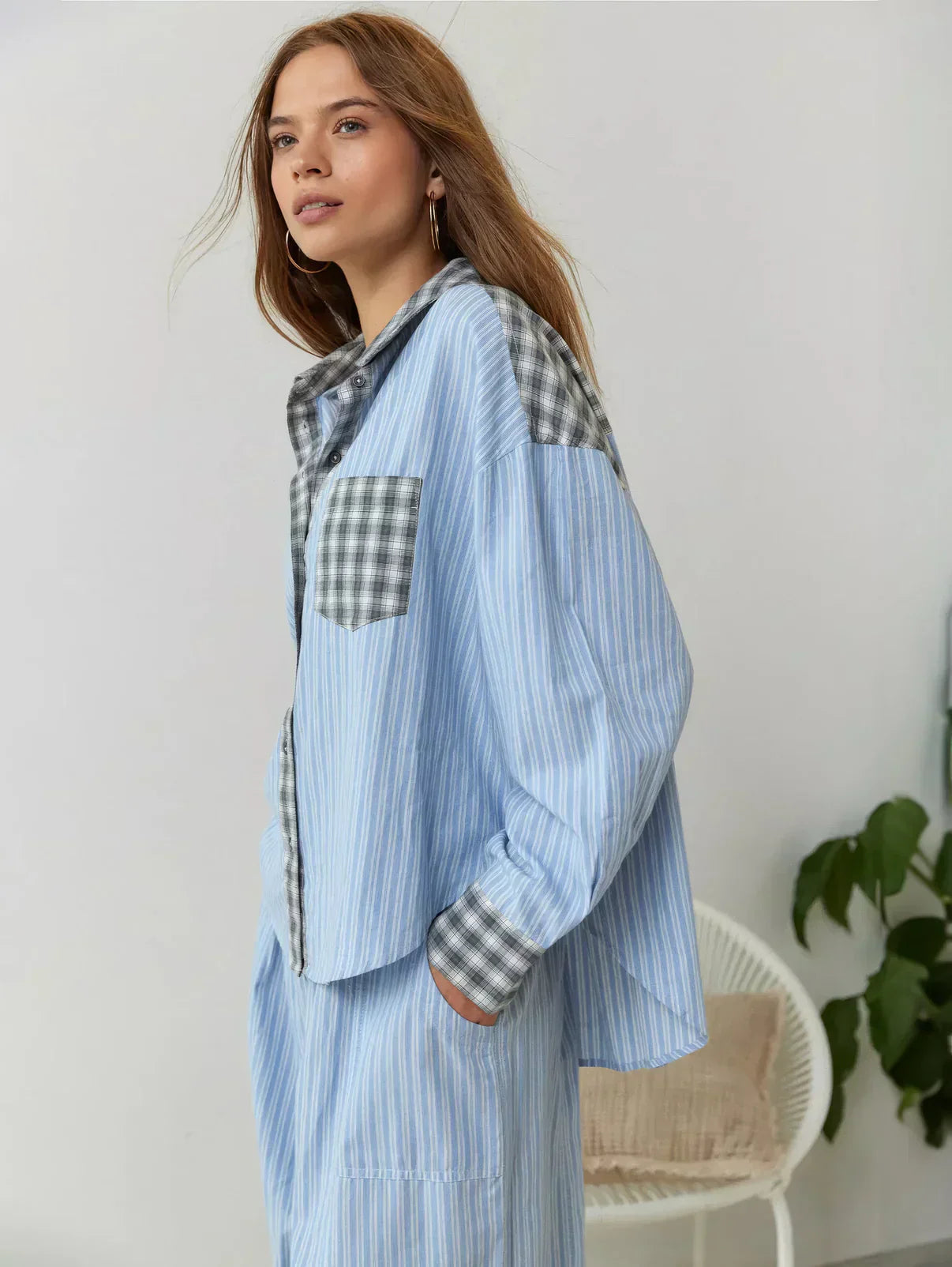 Women’s Premium Plaid Pajama Set – Soft Cozy Two-Piece Sleepwear