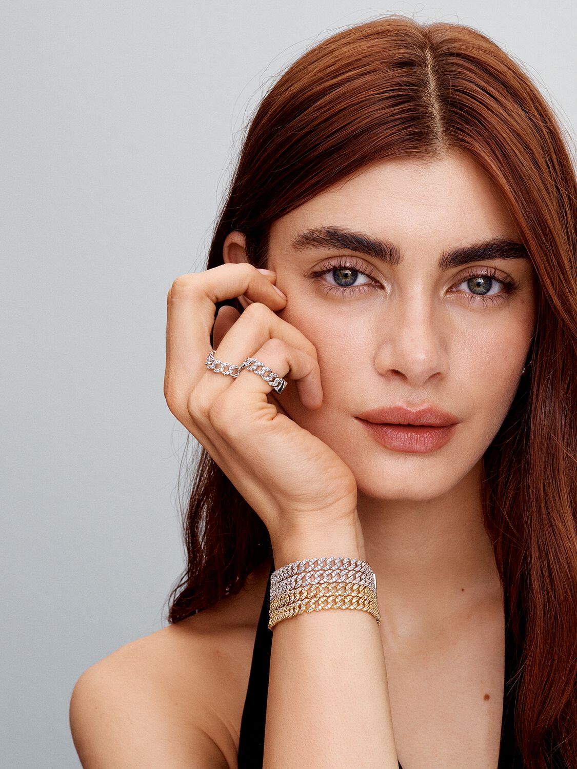 Pave Cuban Bracelet with Gemstone Accents for events and Daily Wear