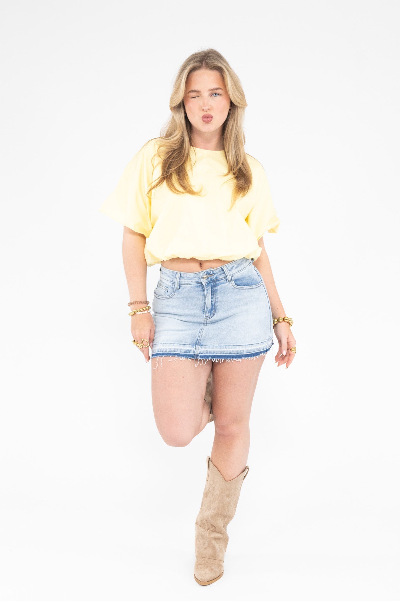 Atelier Fes | Raw Edge Denim Skort