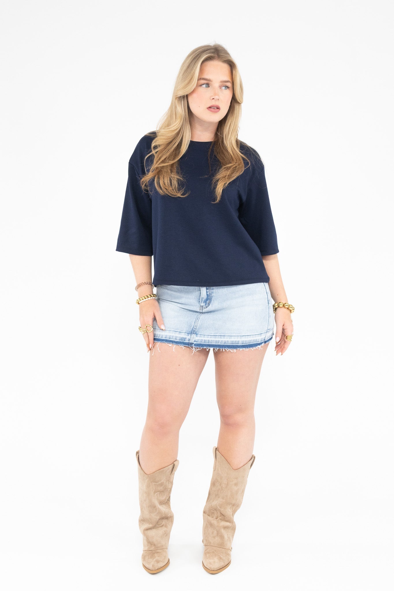 Atelier Fes | Raw Edge Denim Skort
