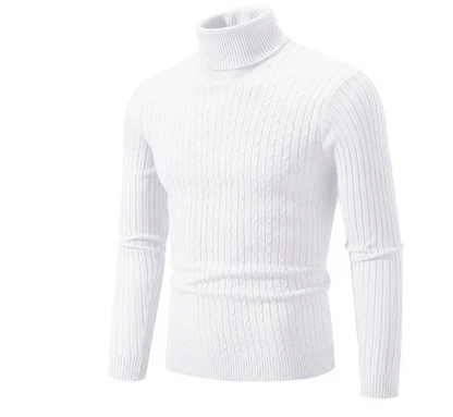 Orlan Maglione Uomo a Collo Alto – Pullover a Coste Slim Fit in Acrilico Morbido e Caldo