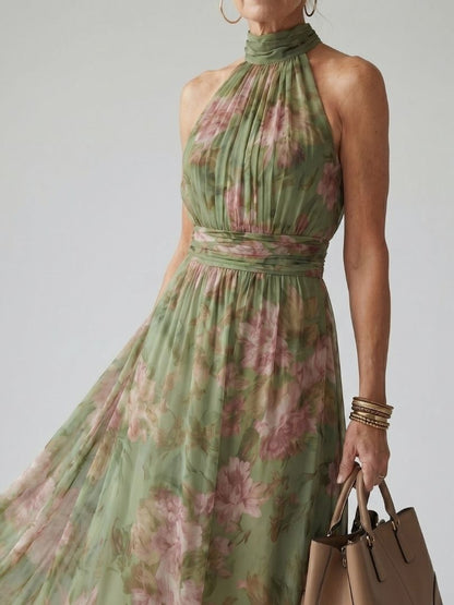 Mirelle | Midi-kjole med halterneck