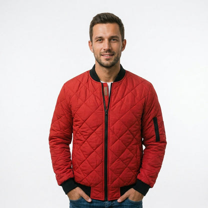 Quilted Casual Men's Bomber Jacket