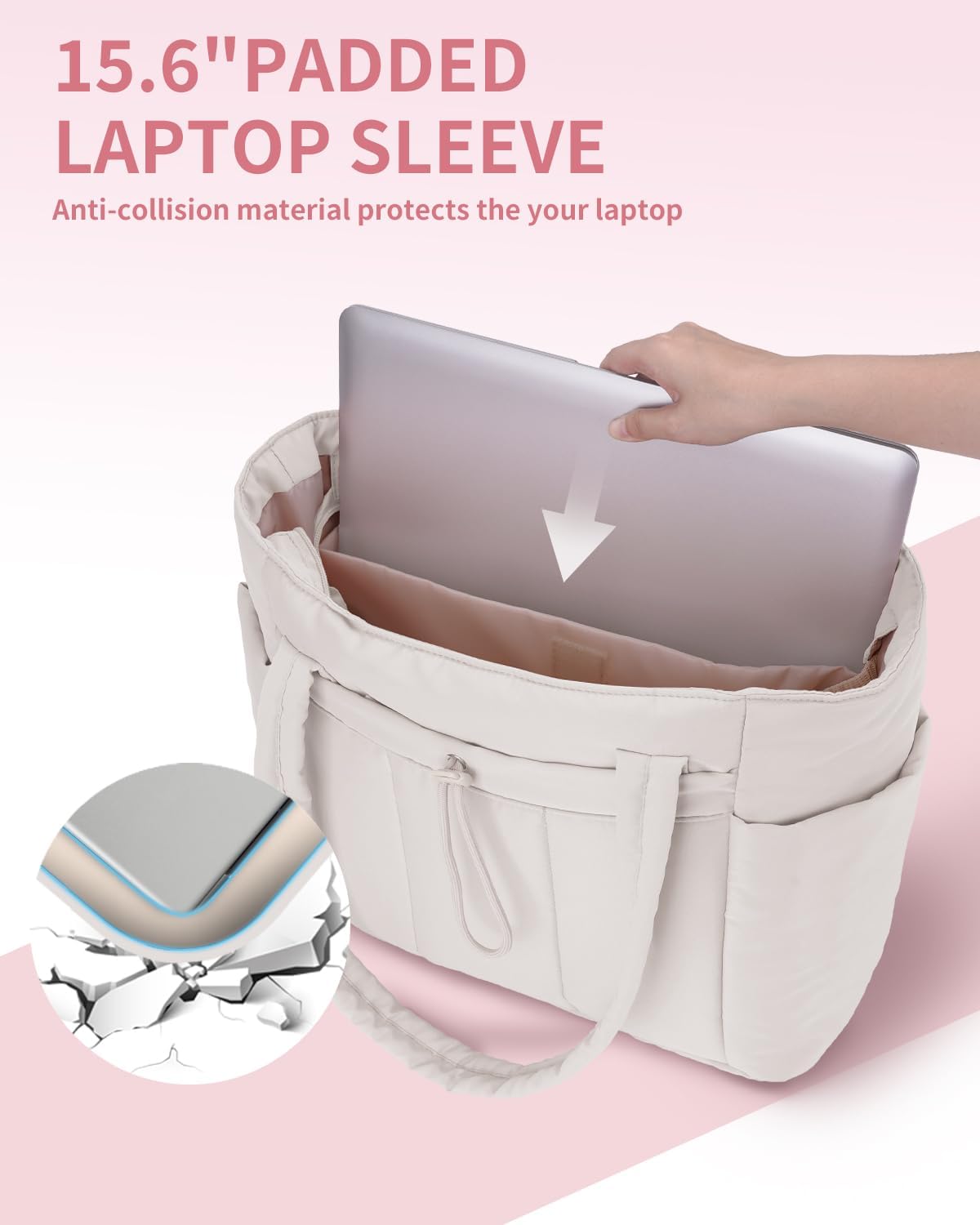 Quilted Tote Bag for Women | Water-Resistant 3