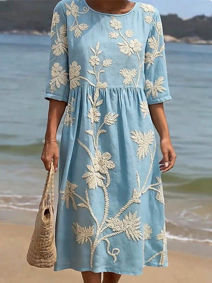 Raquel - Vestido Midi com Estampa