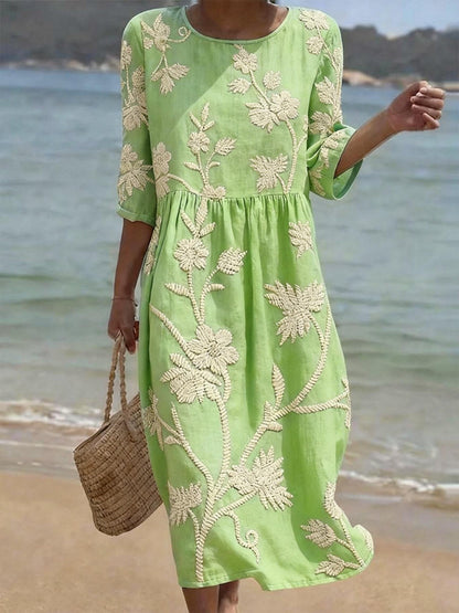 Raquel - Vestido Midi com Estampa