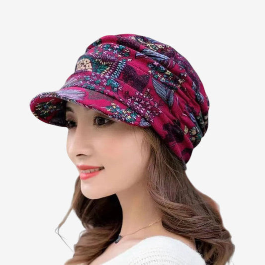 Emilia Casquette à rabats pliables imprimé floral