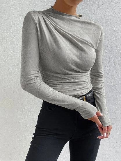Ravishing Long Sleeve Shirt | High Stretch Jersey, Ruching Detail 1