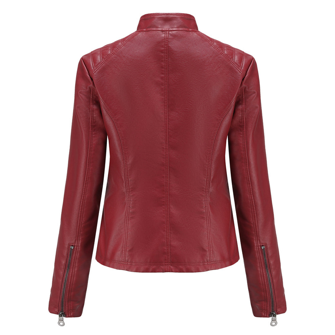 Heather | Women Classic Zip-up Biker jacket