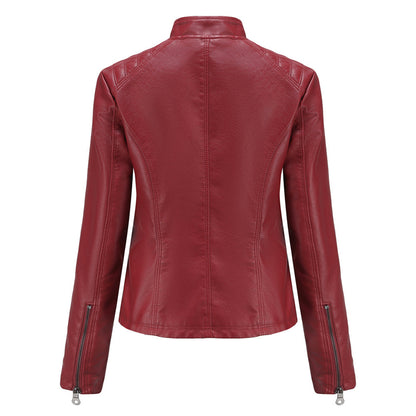 Heather | Women Classic Zip-up Biker jacket