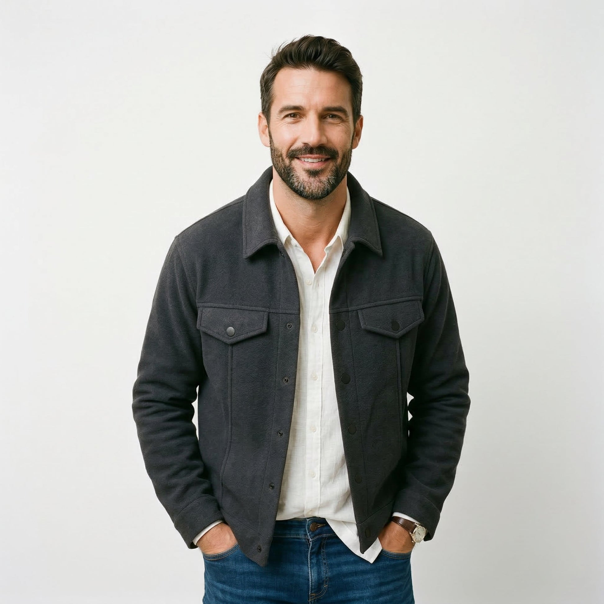 Regular Fit Winter Shirt Jacket Men
