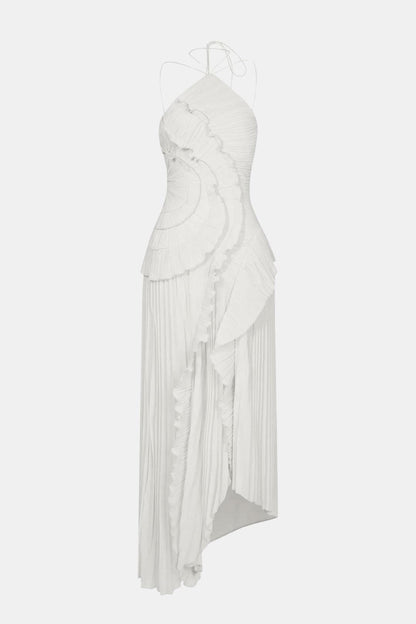 Remington – Radiant Pleated Halterneck Midi Dress