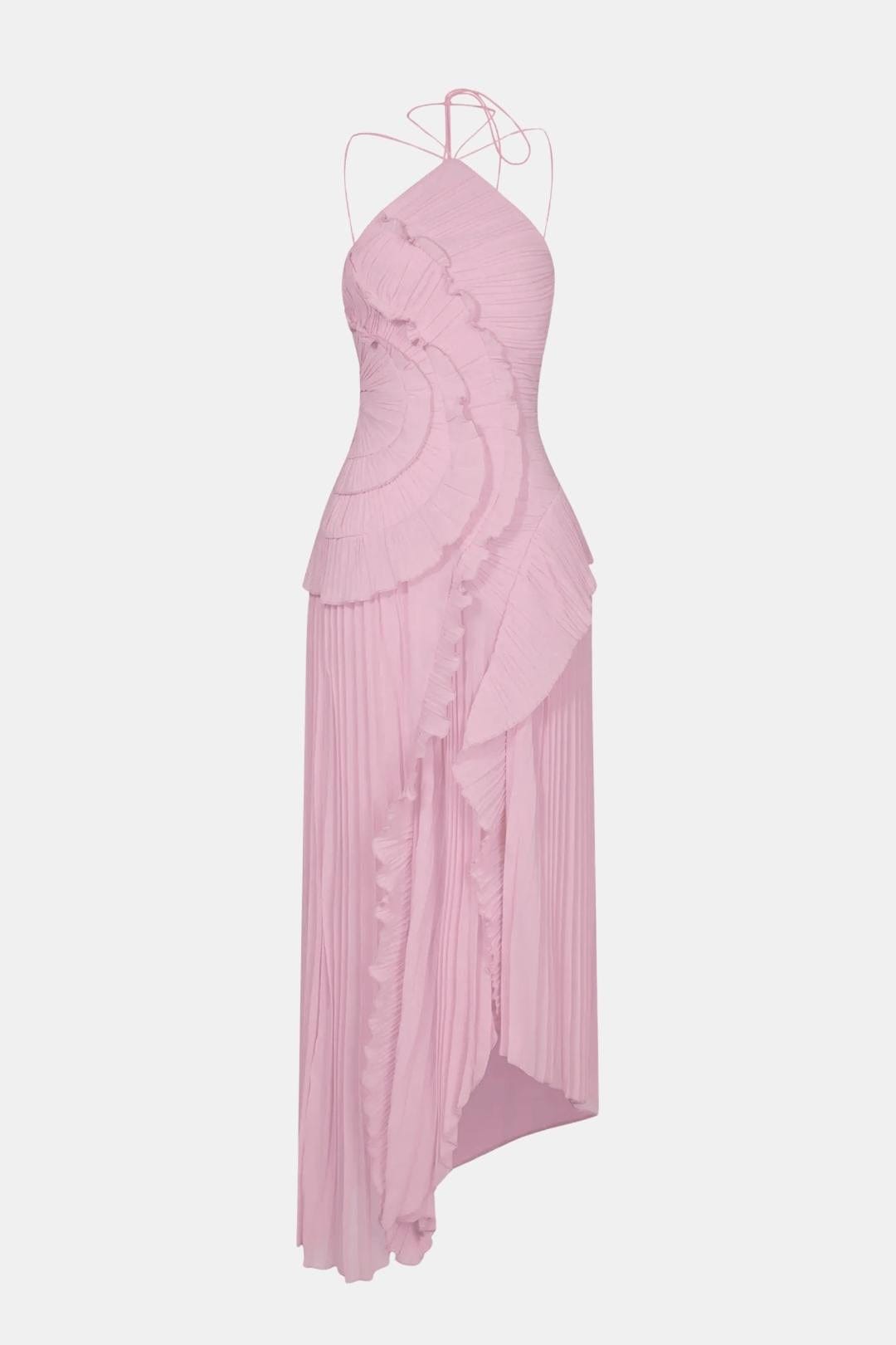 Remington – Radiant Pleated Halterneck Midi Dress
