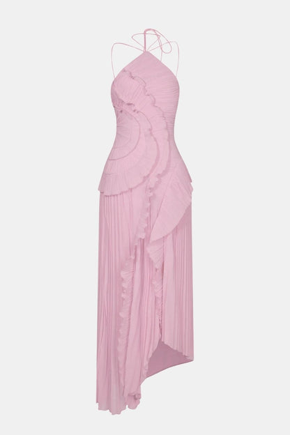 Remington – Radiant Pleated Halterneck Midi Dress