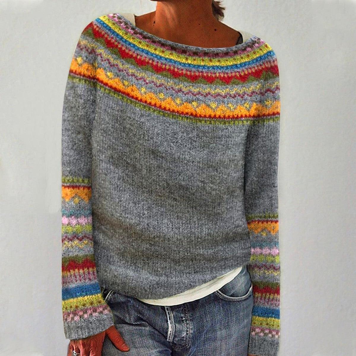 Retro Knit Sweater for Women