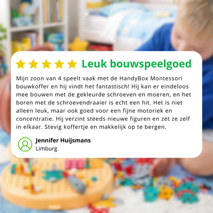 NuzzleBee HandyBox™ Montessori Bouwkoffer – Creatief & Educatief Bouwplezier