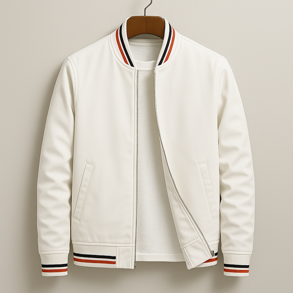 Ribbed Trim Men's Bomber Jacket - Virgil