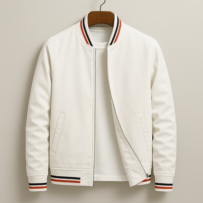 Ribbed Trim Men's Bomber Jacket - Virgil