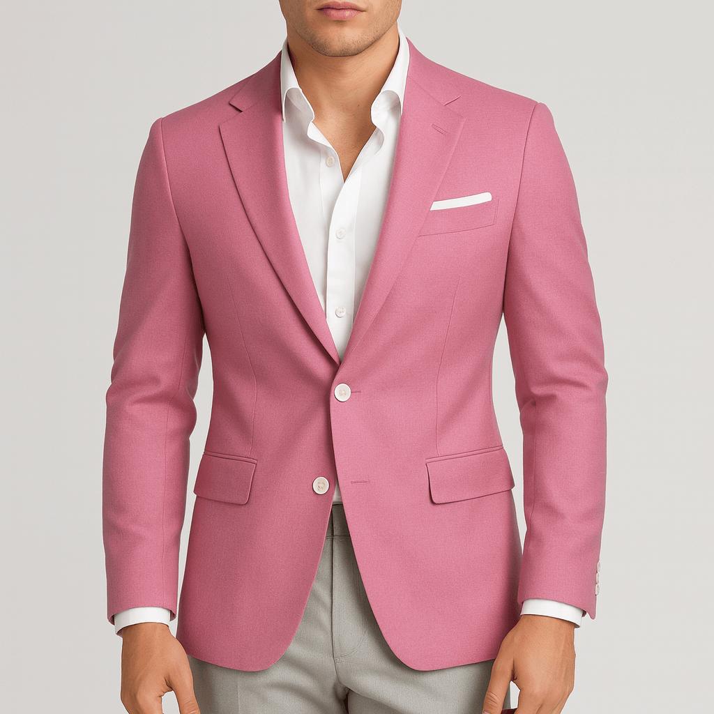 Blazer à revers cranté et coupe ajustée