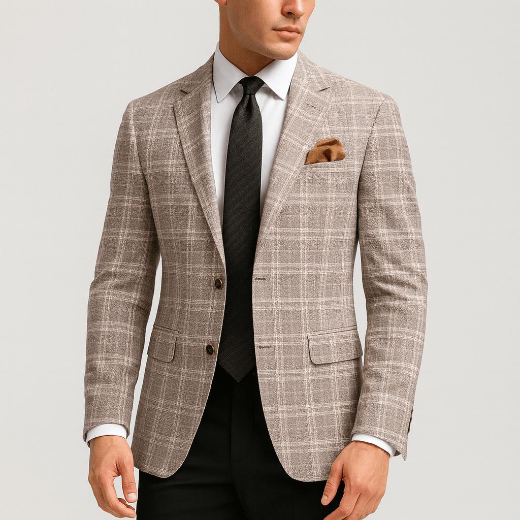 Blazer à revers cranté et coupe ajustée