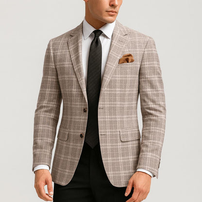 Blazer à revers cranté et coupe ajustée