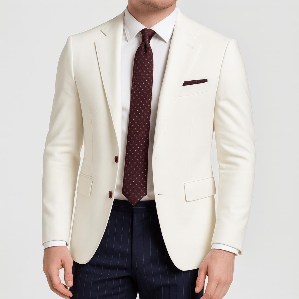 Blazer à revers cranté et coupe ajustée